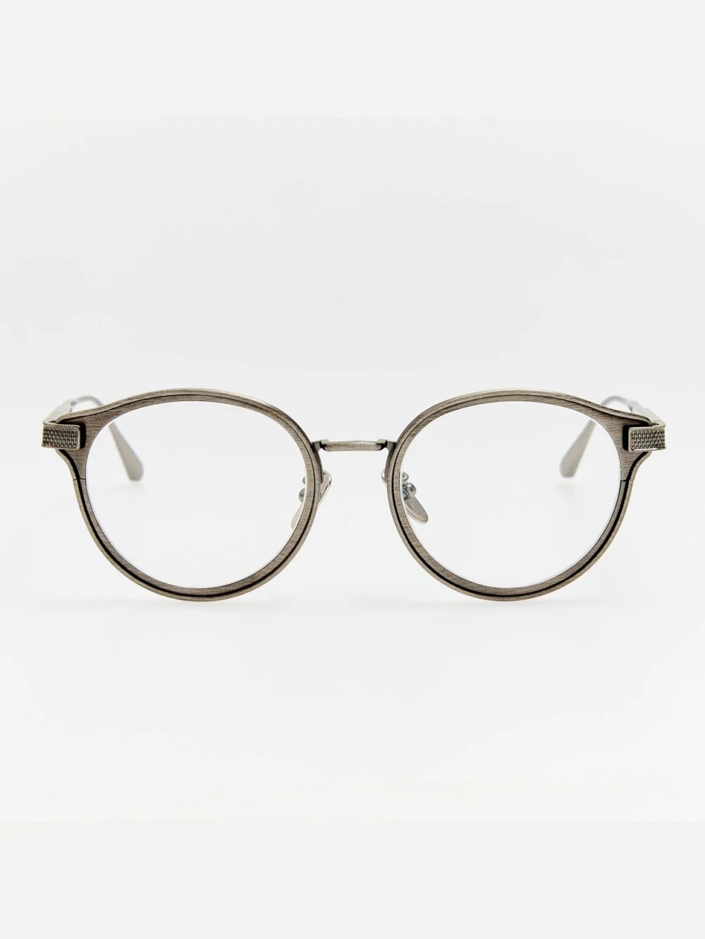 Linda Farrow Anthony Oval Optical Frame in antique silver