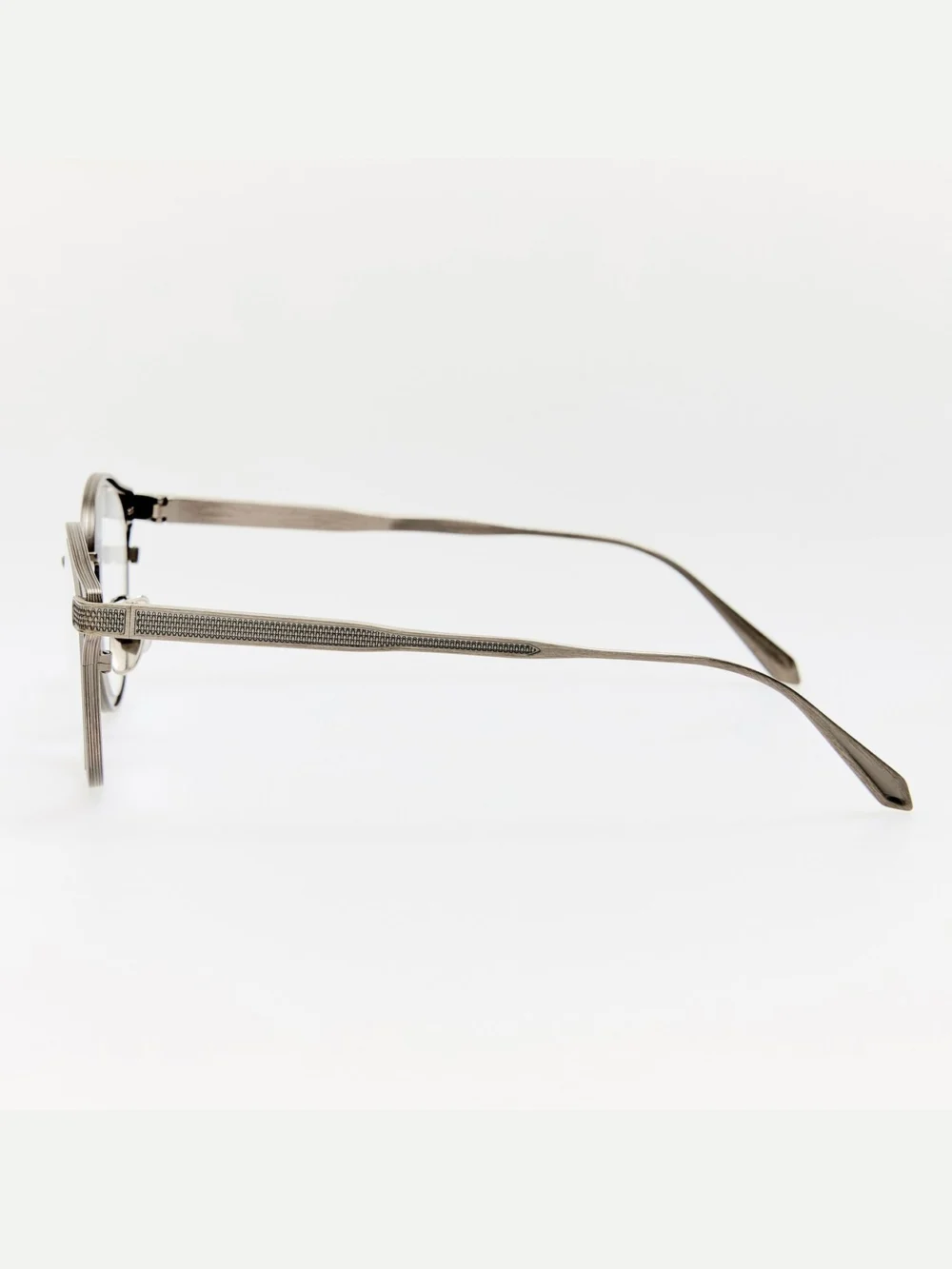 Linda Farrow Anthony Oval Optical Frame, antique silver, view 6