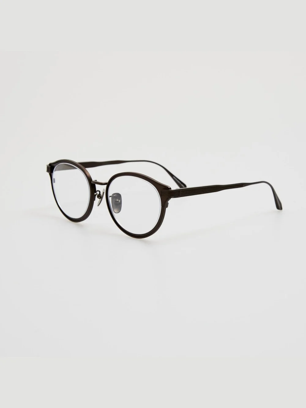 Linda Farrow Anthony Oval Optical Frame, matt black nickel, view 2
