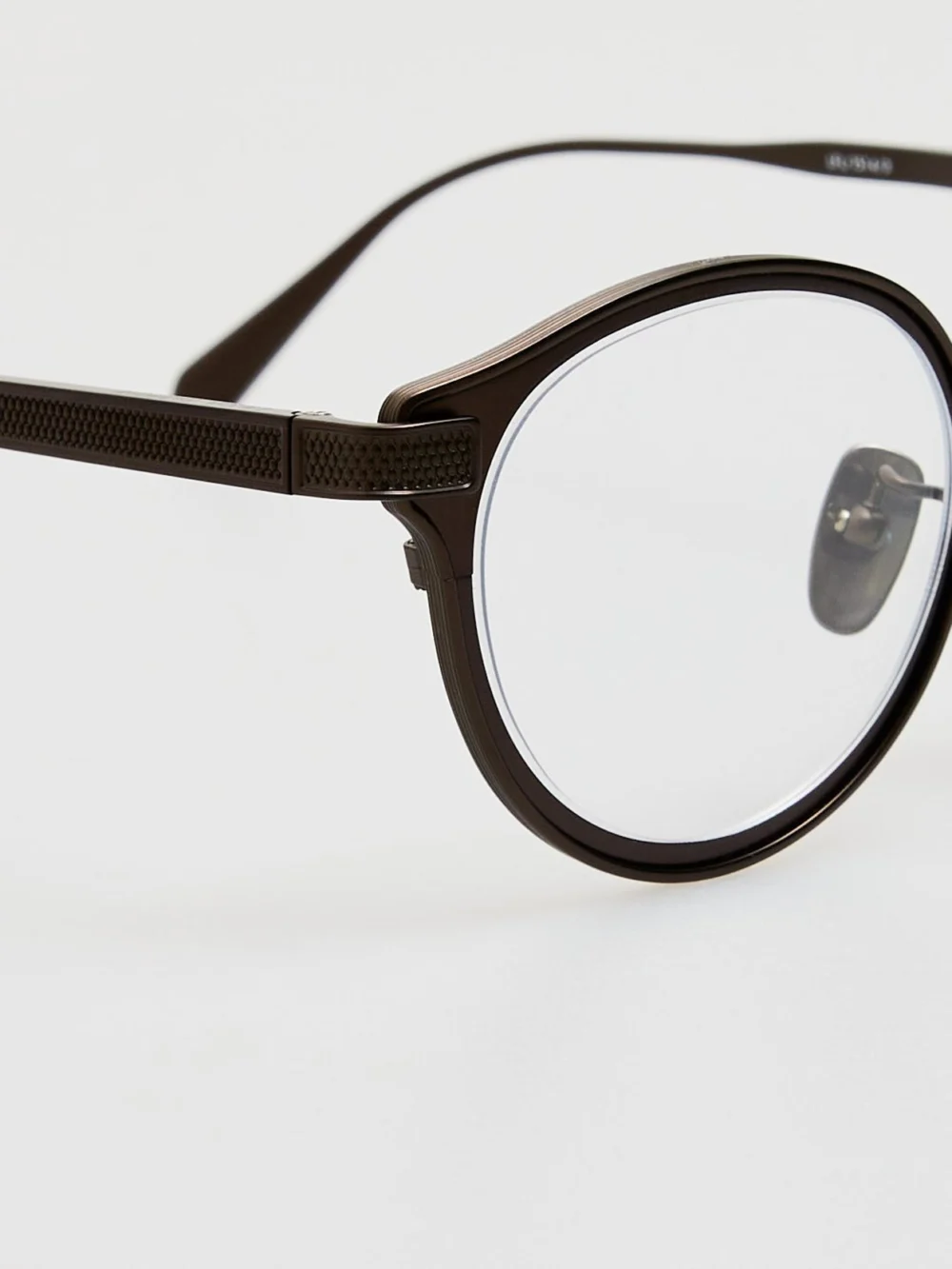 Linda Farrow Anthony Oval Optical Frame, matt black nickel, view 3