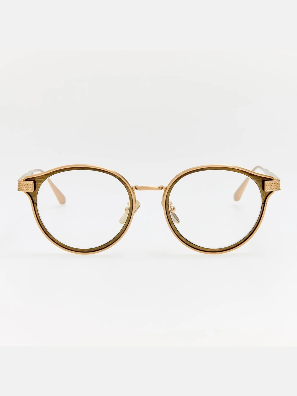 Linda Farrow Anthony Oval Optical Frame in matt champagne