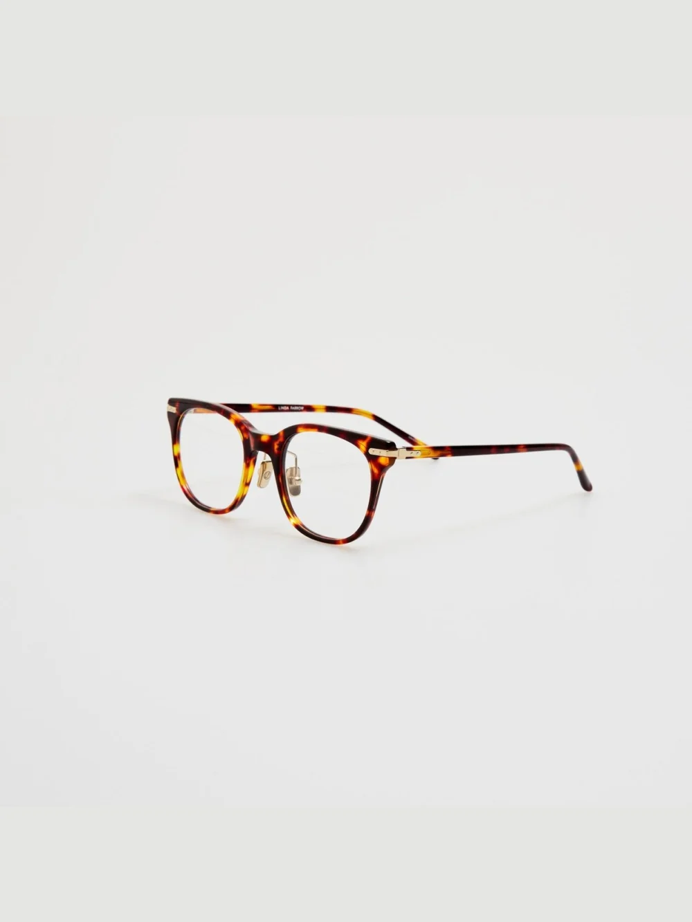 Linda Farrow Arch Optical, dark tortoiseshell, view 2