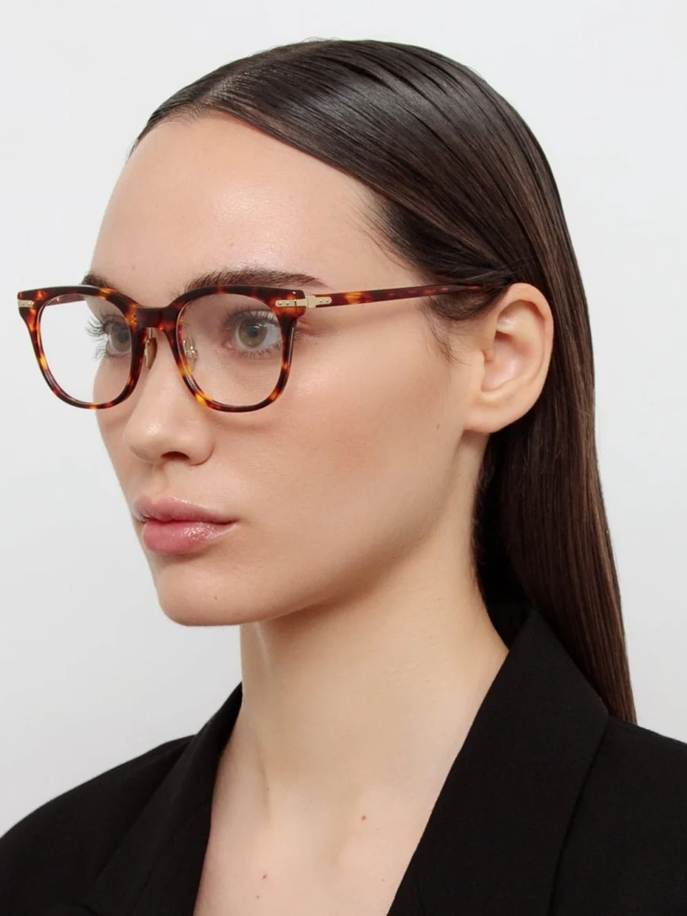 Linda Farrow Arch Optical, dark tortoiseshell, view 3