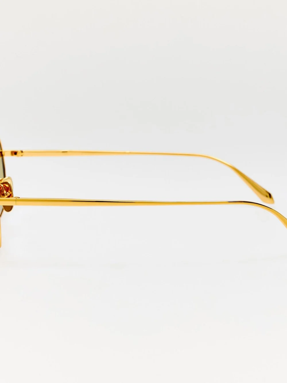 Linda Farrow Arden Sunglasses, 22k gold & green barberini photochromic transition lenses, view 5