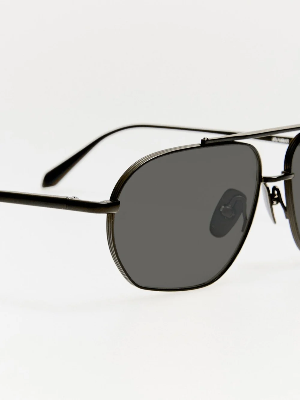 Linda Farrow Arden Sunglasses, matt black nickel, view 6