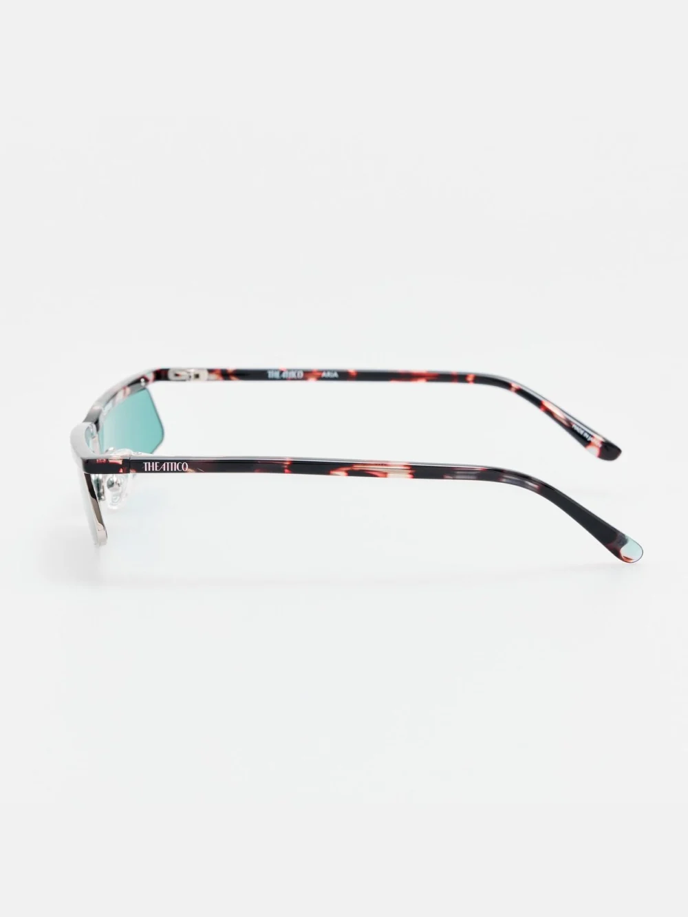 Linda Farrow Aria Cat Eye Sunglasses, silver and blue, view 4