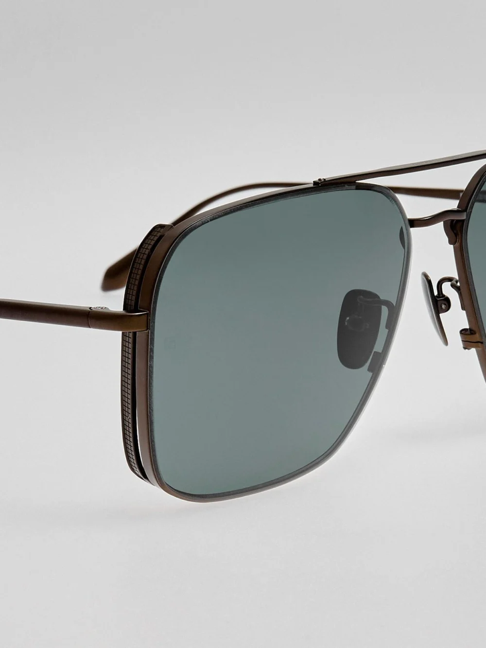 Linda Farrow Asher Sunglasses, matt black nickel, view 3