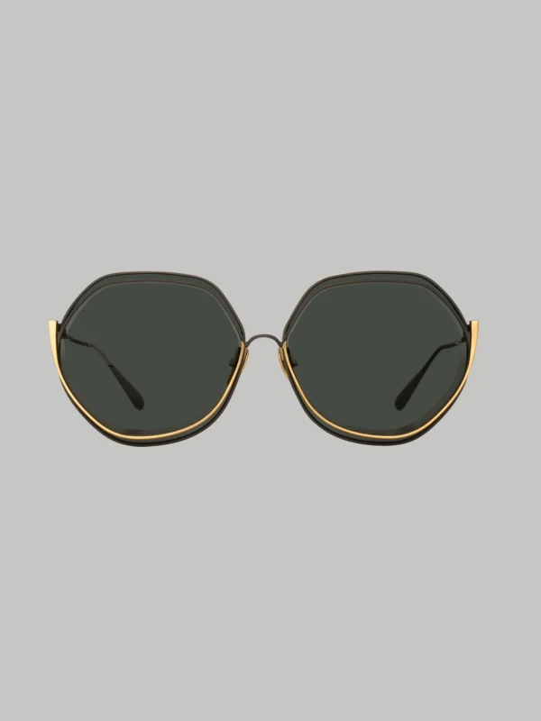 Linda Farrow Aspen Sunglasses in Matt Nickel