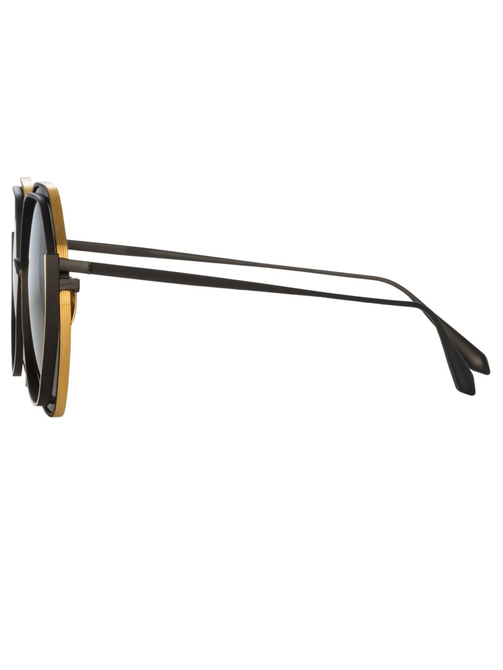 Linda Farrow Aspen Sunglasses, matt nickel, view 2
