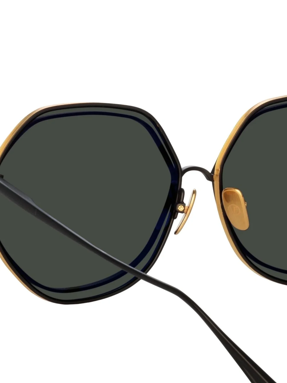 Linda Farrow Aspen Sunglasses, matt nickel, view 4