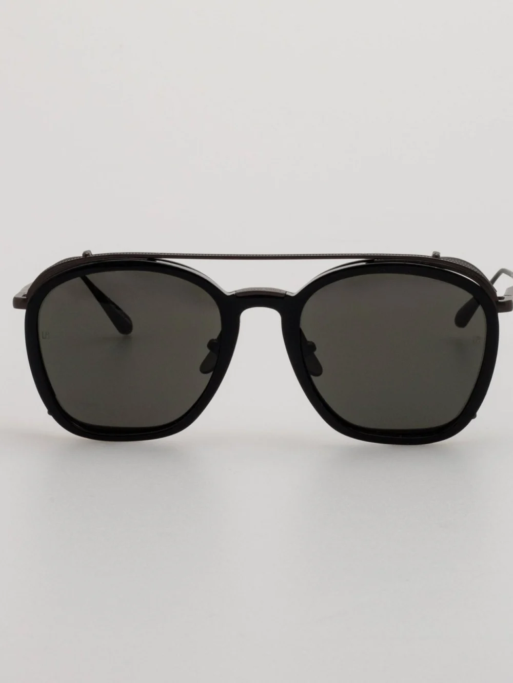 Linda Farrow Aston Square Sunglasses in black matt nickel