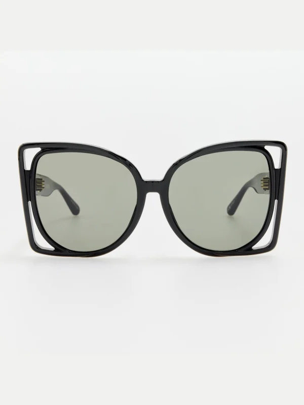 Linda Farrow Astra Sunglasses in Black