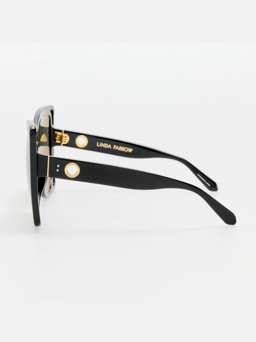 Linda Farrow Astra Sunglasses, black, view 4