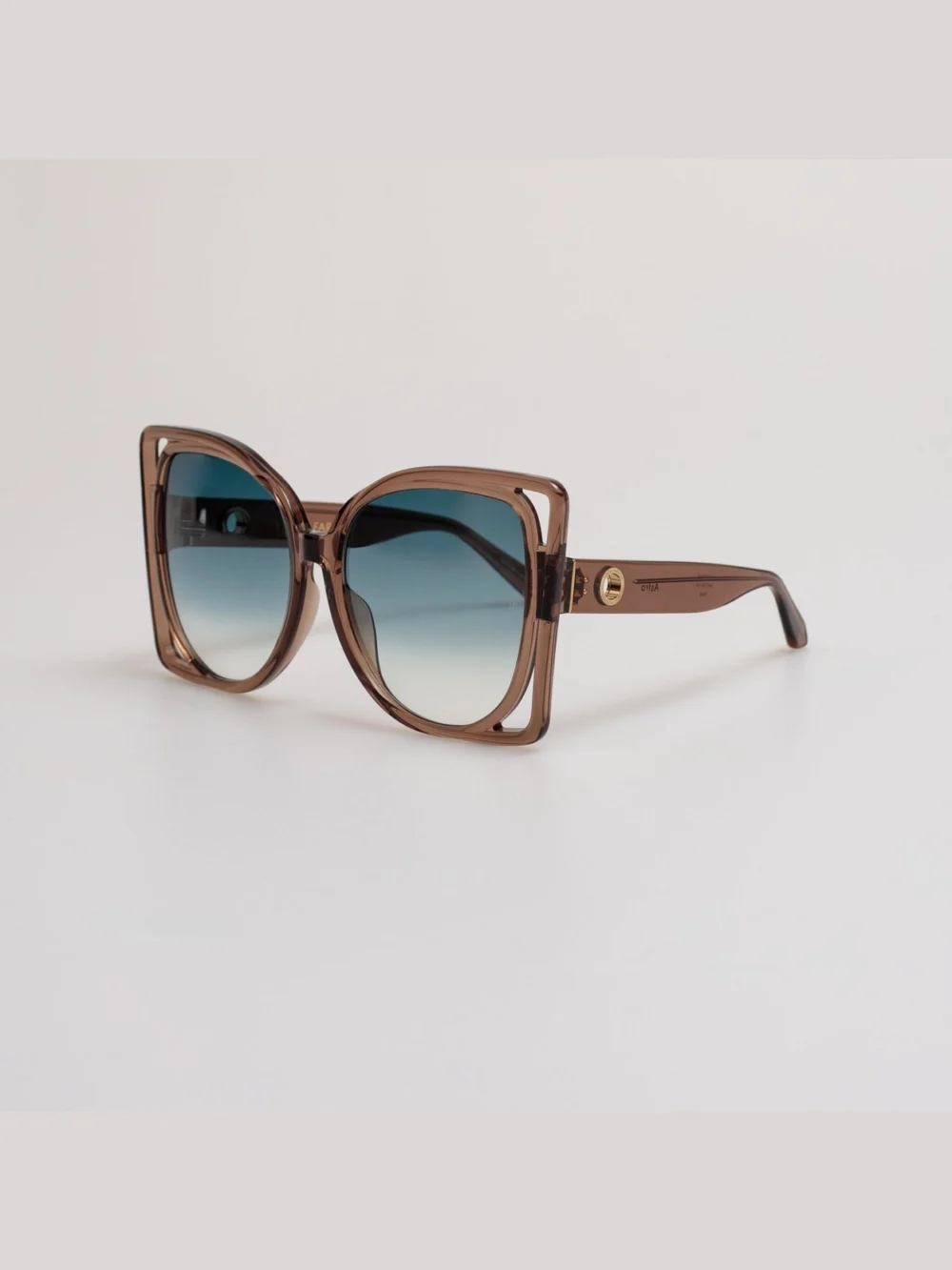Linda Farrow Astra Sunglasses, brown, view 2