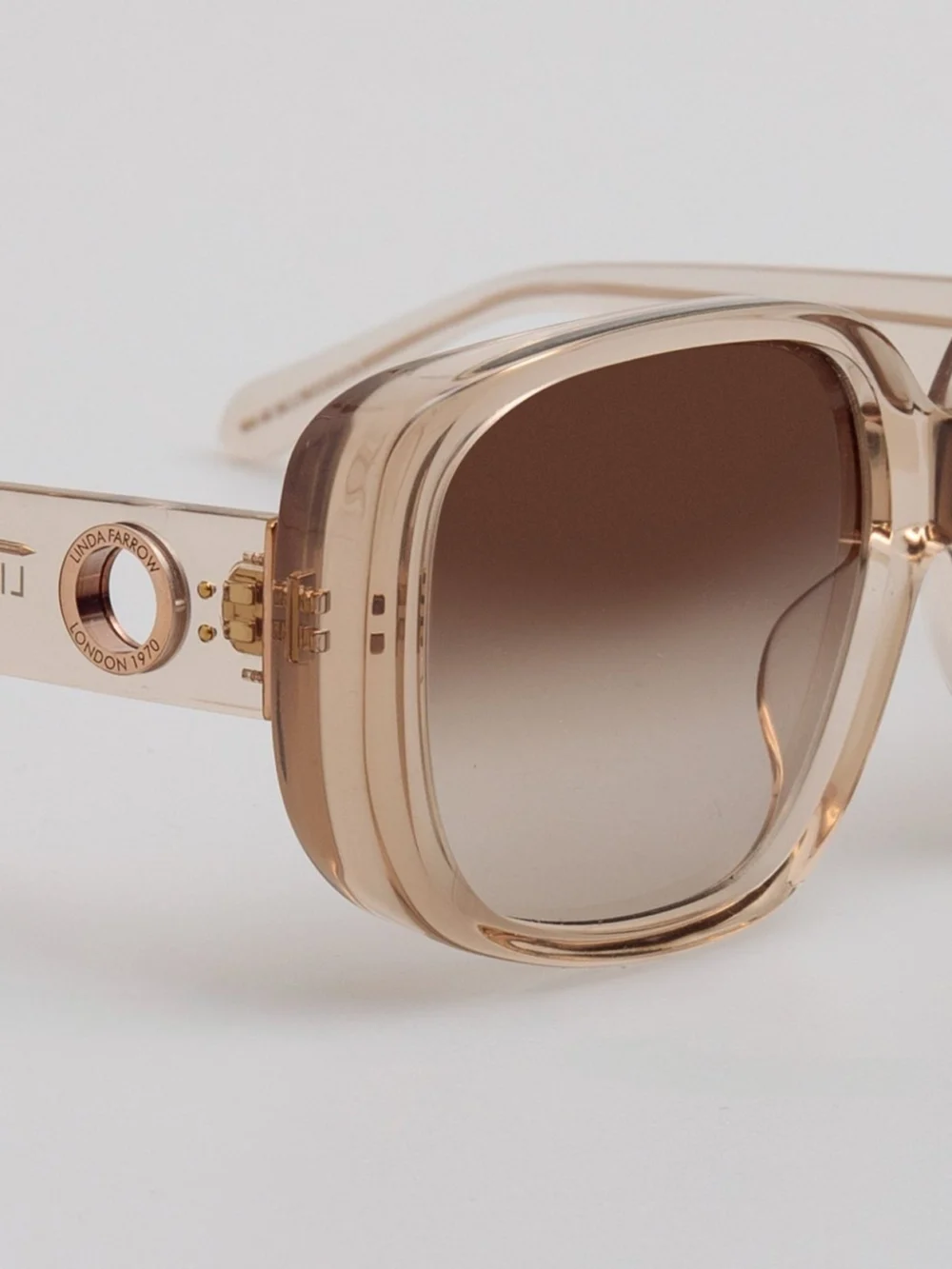 Linda Farrow Astrid Oversized Sunglasses, ash, view 4