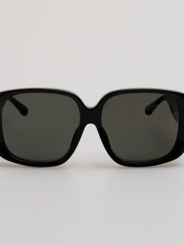 Linda Farrow Astrid Oversized Sunglasses in Black
