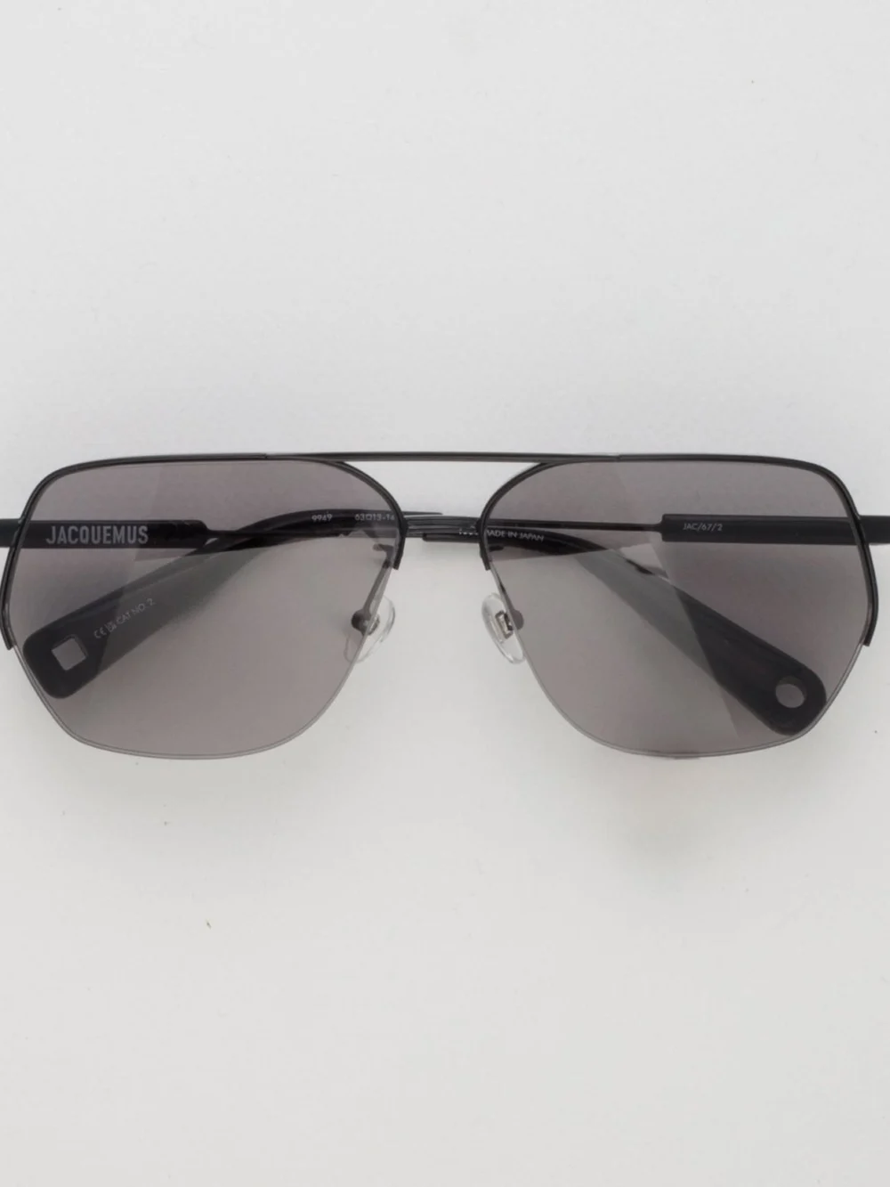 Linda Farrow Aviador Sunglasses in black and grey