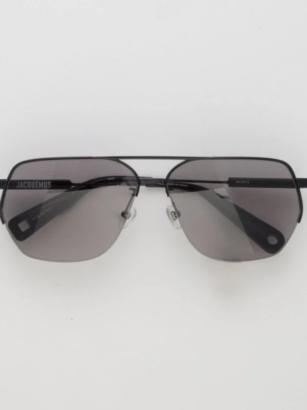 Linda Farrow Aviador Sunglasses in Black and Grey