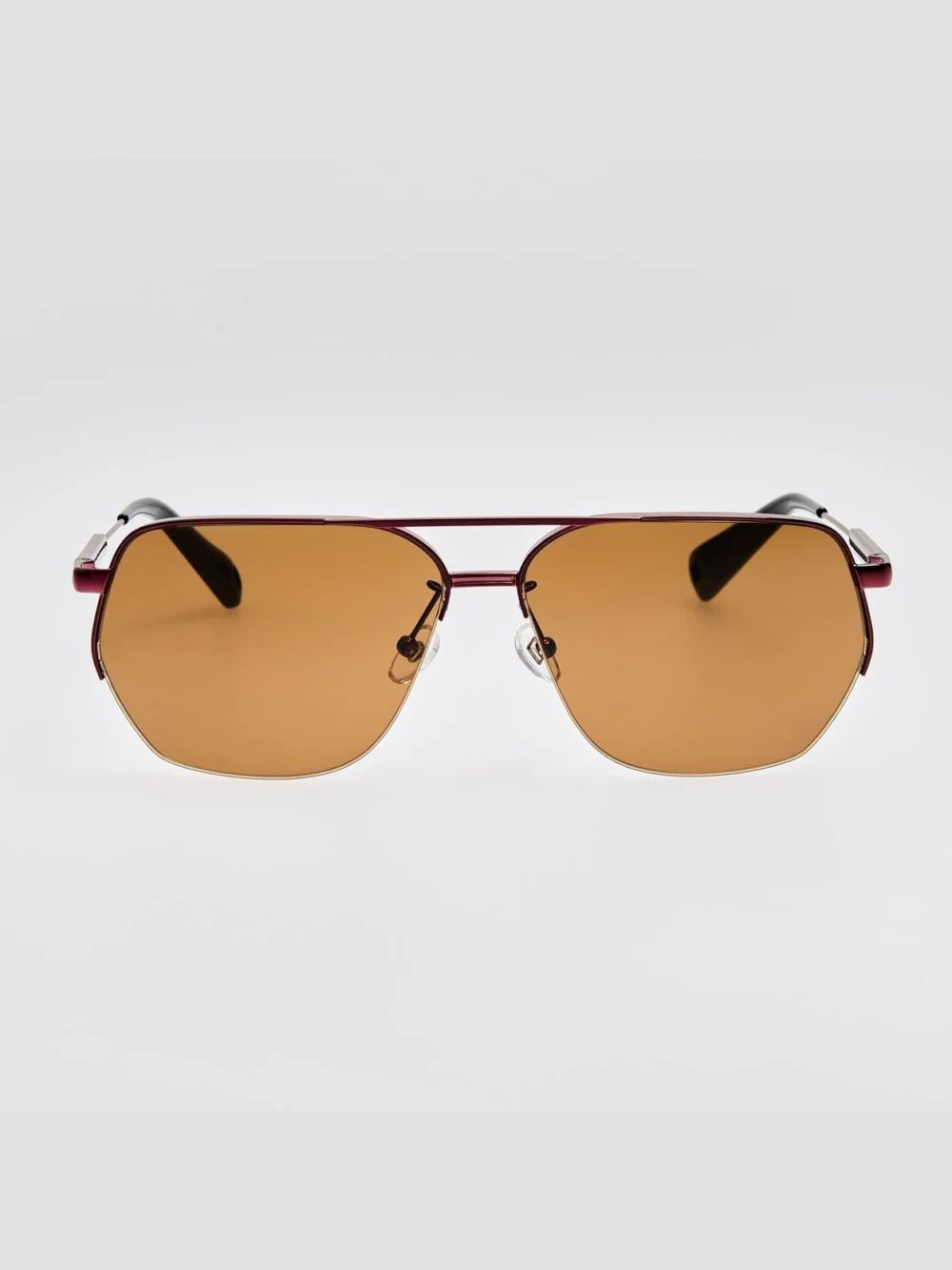 Linda Farrow Aviador Sunglasses in bordeaux