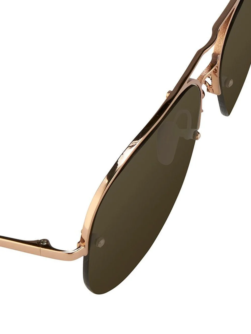 Linda Farrow Aviator Sunglasses, 18k rose gold and brown, view 3