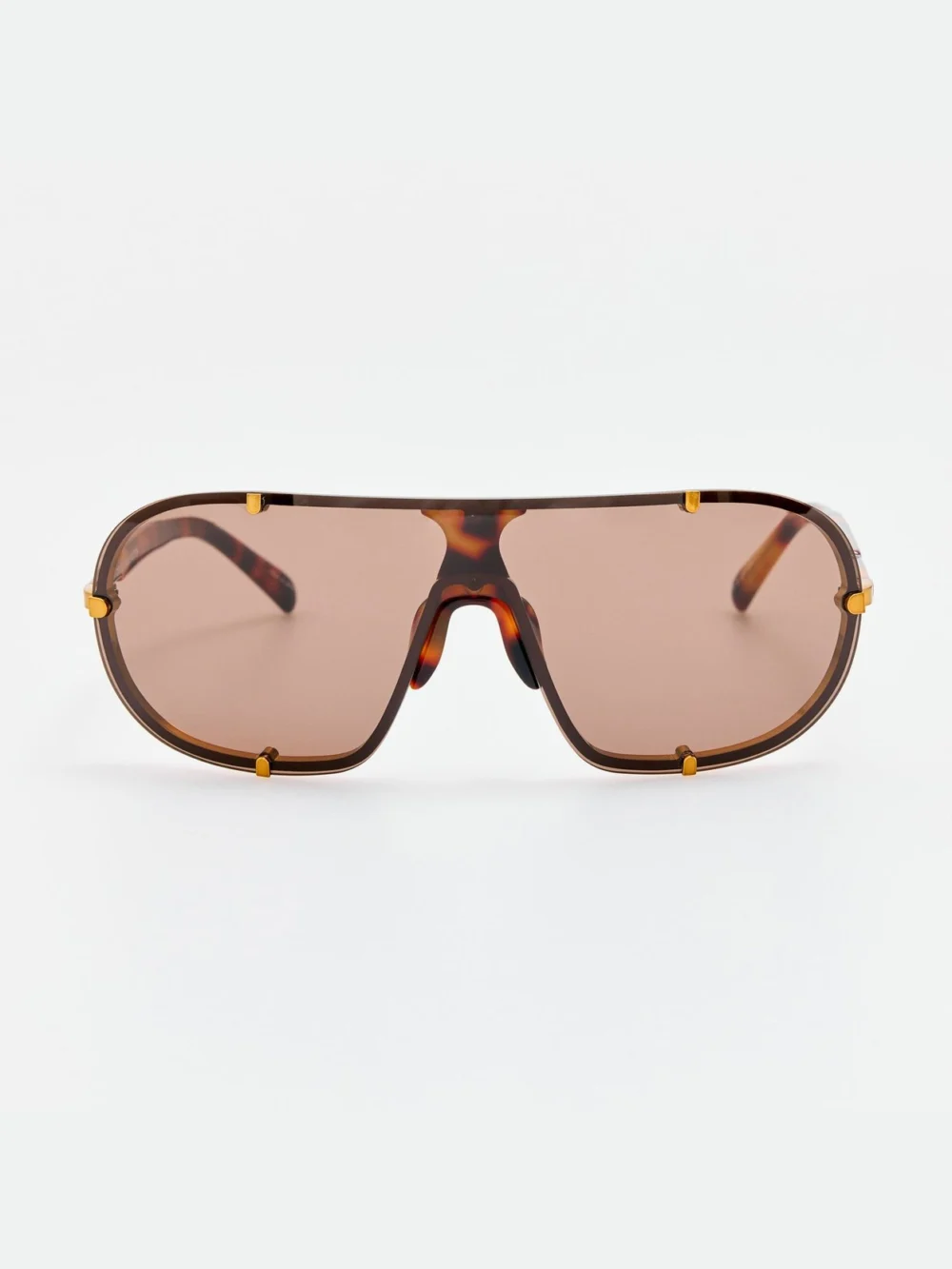 Linda Farrow Aviator Sunglasses in old gold