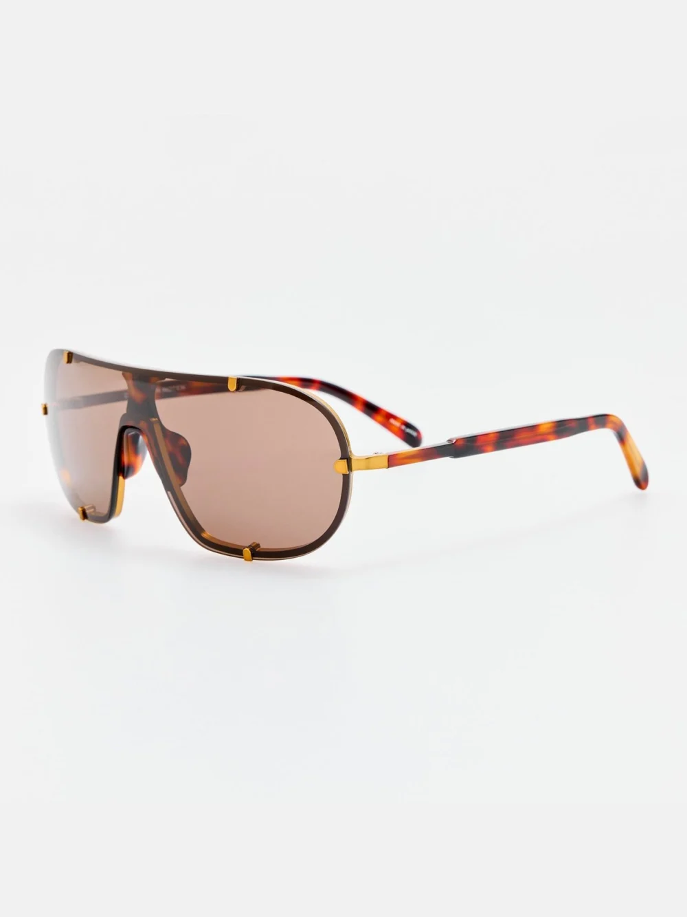 Linda Farrow Aviator Sunglasses, old gold, view 2