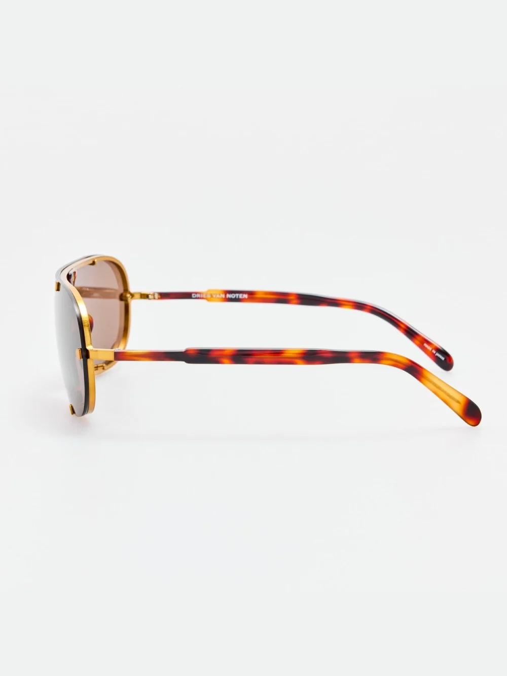 Linda Farrow Aviator Sunglasses, old gold, view 6