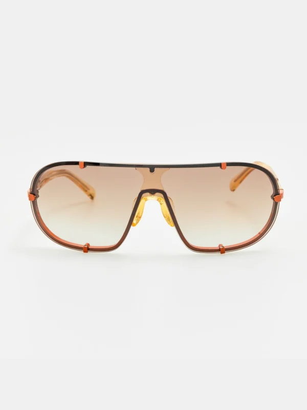 Linda Farrow Aviator Sunglasses in Rust