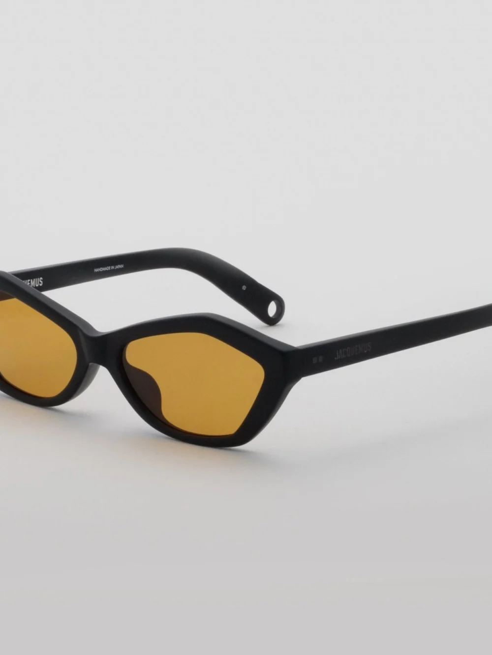 Linda Farrow Bambino Angular Sunglasses, matt black, view 2