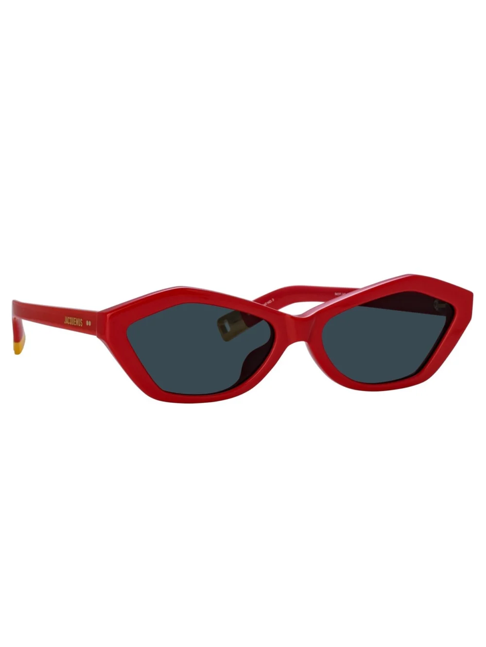 Linda Farrow Bambino Angular Sunglasses, red, view 3