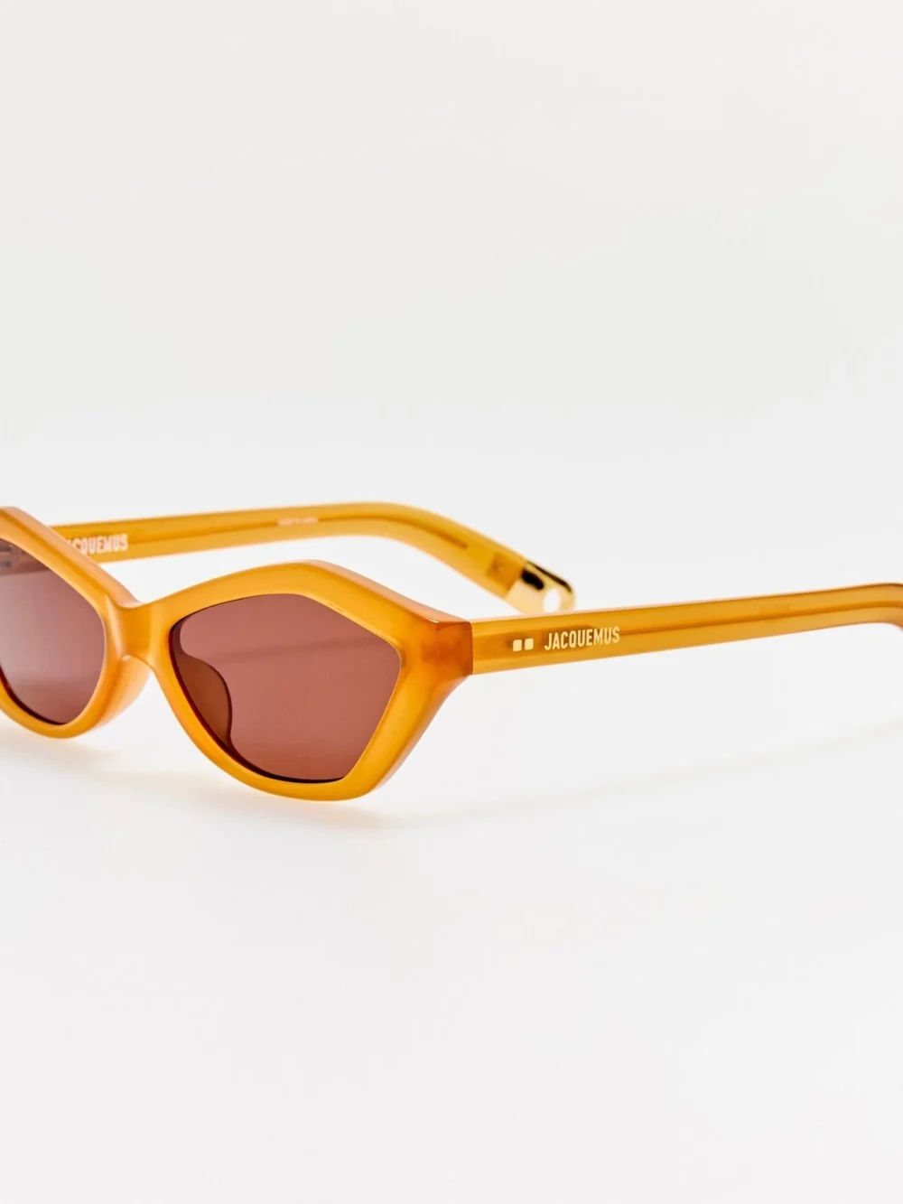 Linda Farrow Bambino Sunglasses, caramel, view 2