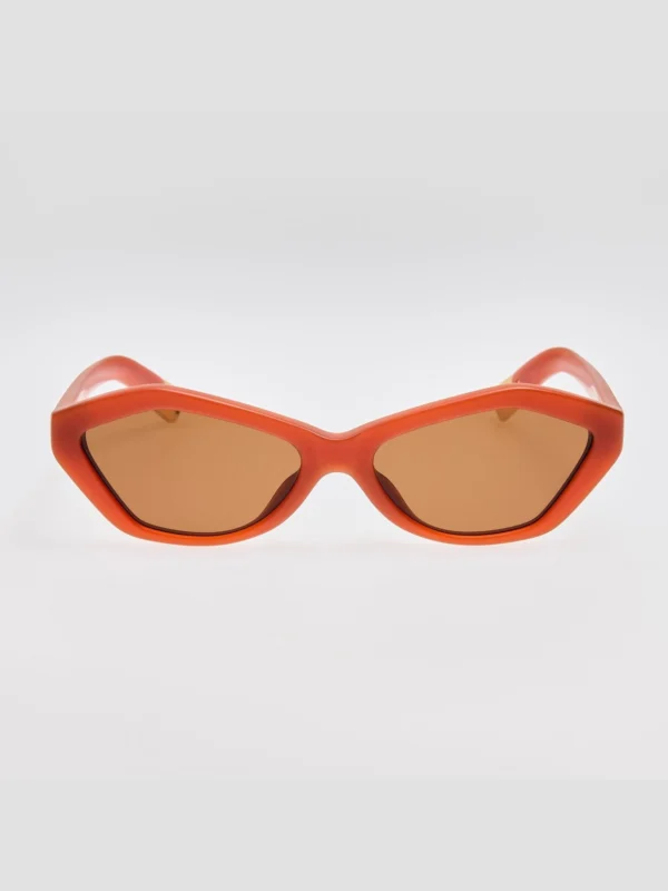 Linda Farrow Bambino Sunglasses in Metallic Coffee