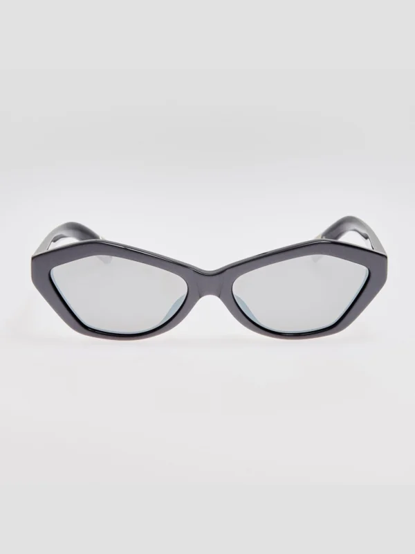 Linda Farrow Bambino Sunglasses in Metallic Gunmetal