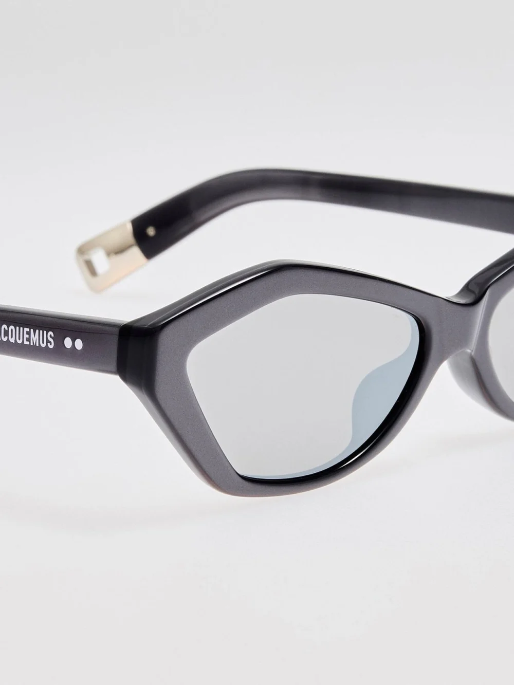 Linda Farrow Bambino Sunglasses, metallic gunmetal, view 4
