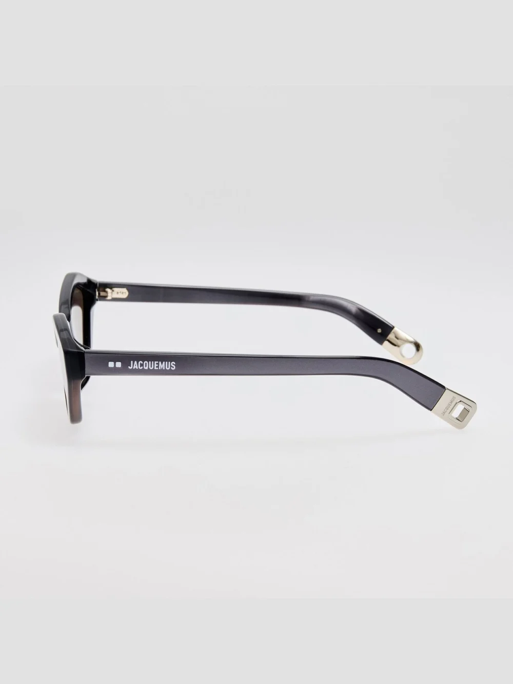 Linda Farrow Bambino Sunglasses, metallic gunmetal, view 5