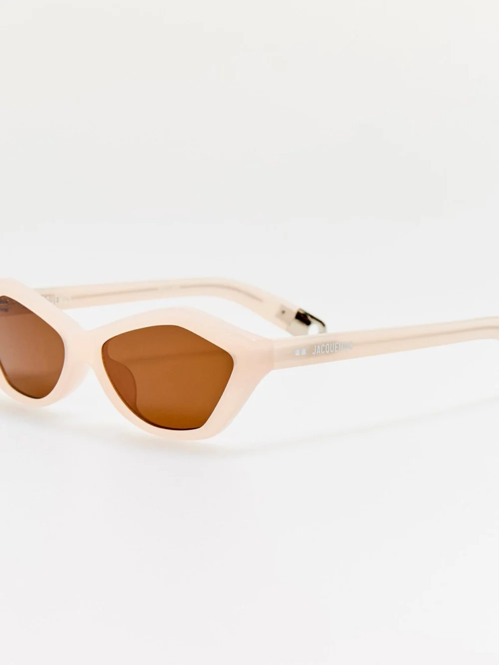 Linda Farrow Bambino Sunglasses, pearl, view 2
