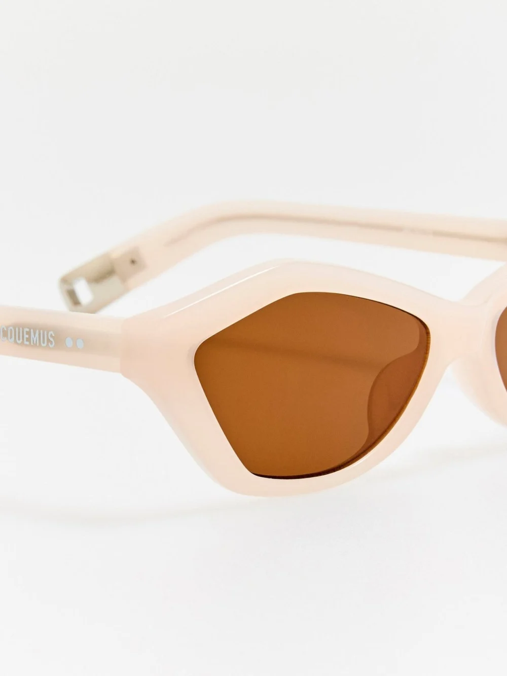 Linda Farrow Bambino Sunglasses, pearl, view 4