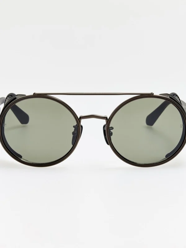 Linda Farrow Baret Explorer Sunglasses in Matt Black Nickel
