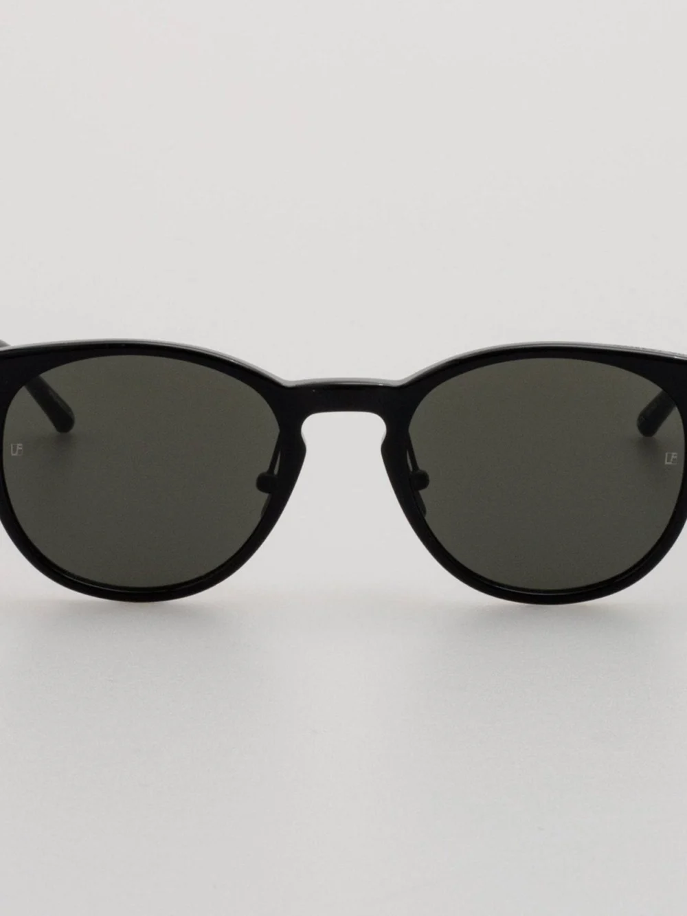Linda Farrow Bay Sunglasses in black and matt nickel