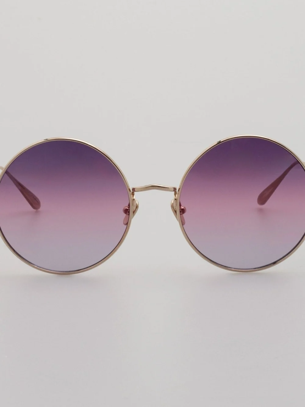 Linda Farrow Bea Sunglasses in 22k gold and purple