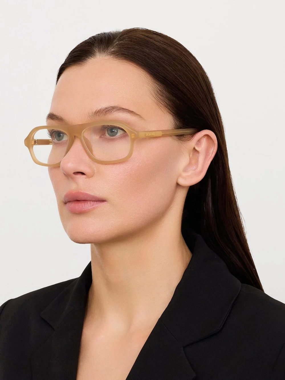 Linda Farrow Becane Optical, milky brown, view 3