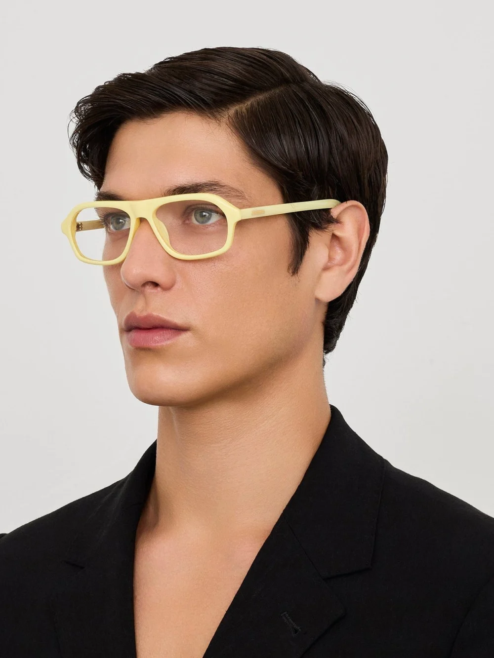 Linda Farrow Becane Optical, yellow stripe, view 4