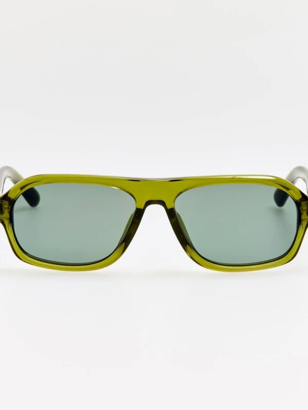 Linda Farrow Becane Sunglasses ln Khaki