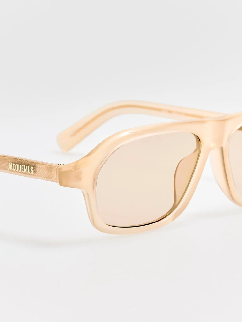 Linda Farrow Becane Sunglasses, nude, view 4