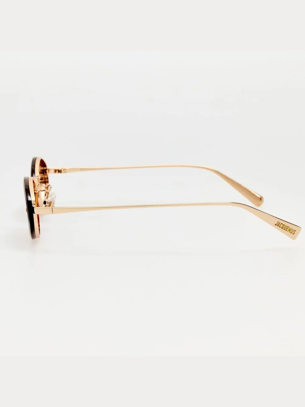 Linda Farrow Bellini Sunglasses, gold and brown, view 6