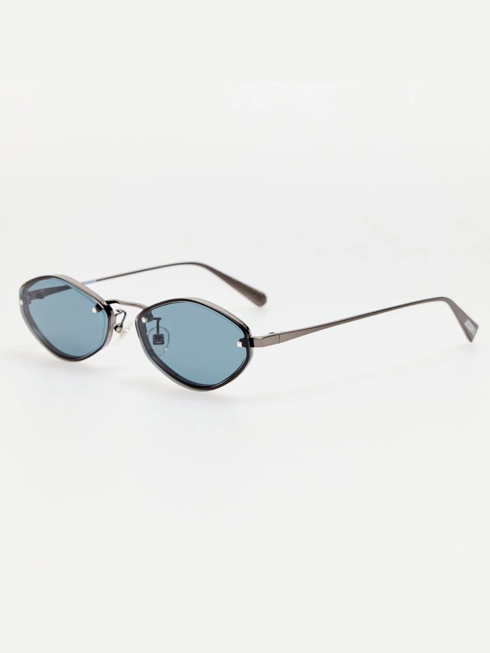 Linda Farrow Bellini Sunglasses, nickel and smoke, view 2