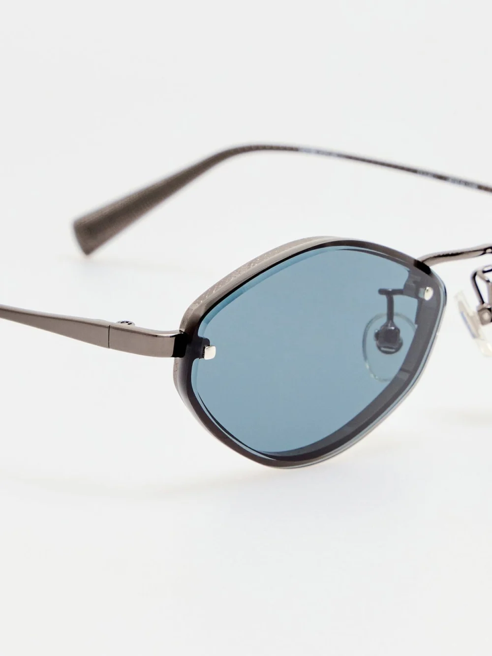 Linda Farrow Bellini Sunglasses, nickel and smoke, view 5