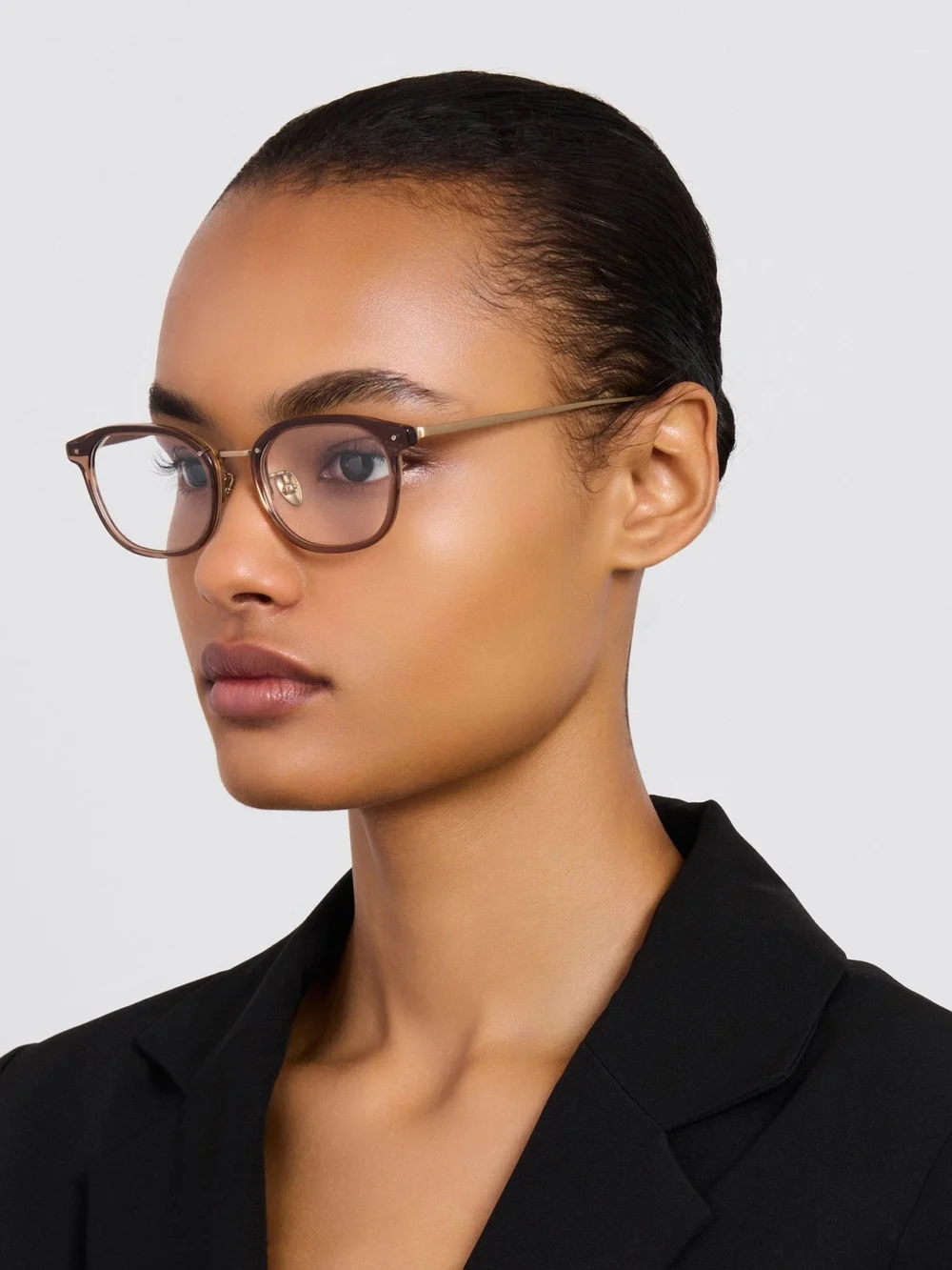 Linda Farrow Bennet Optical, brown, view 3