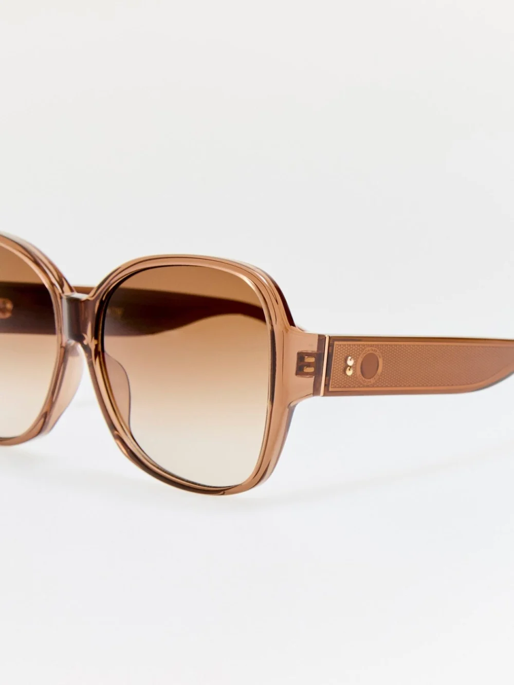 Linda Farrow Blair Sunglasses, brown, view 2