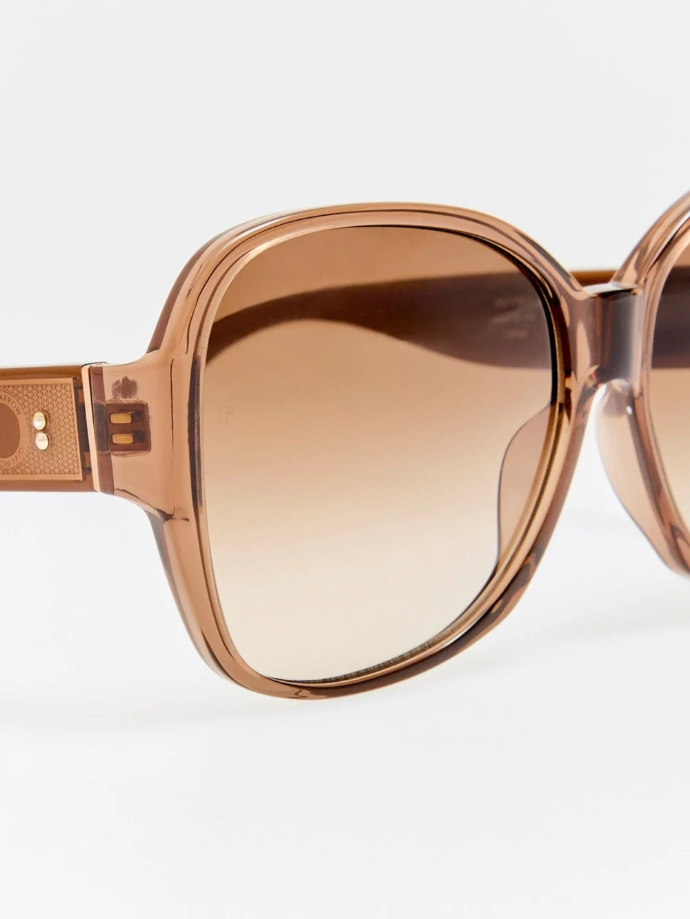 Linda Farrow Blair Sunglasses, brown, view 4